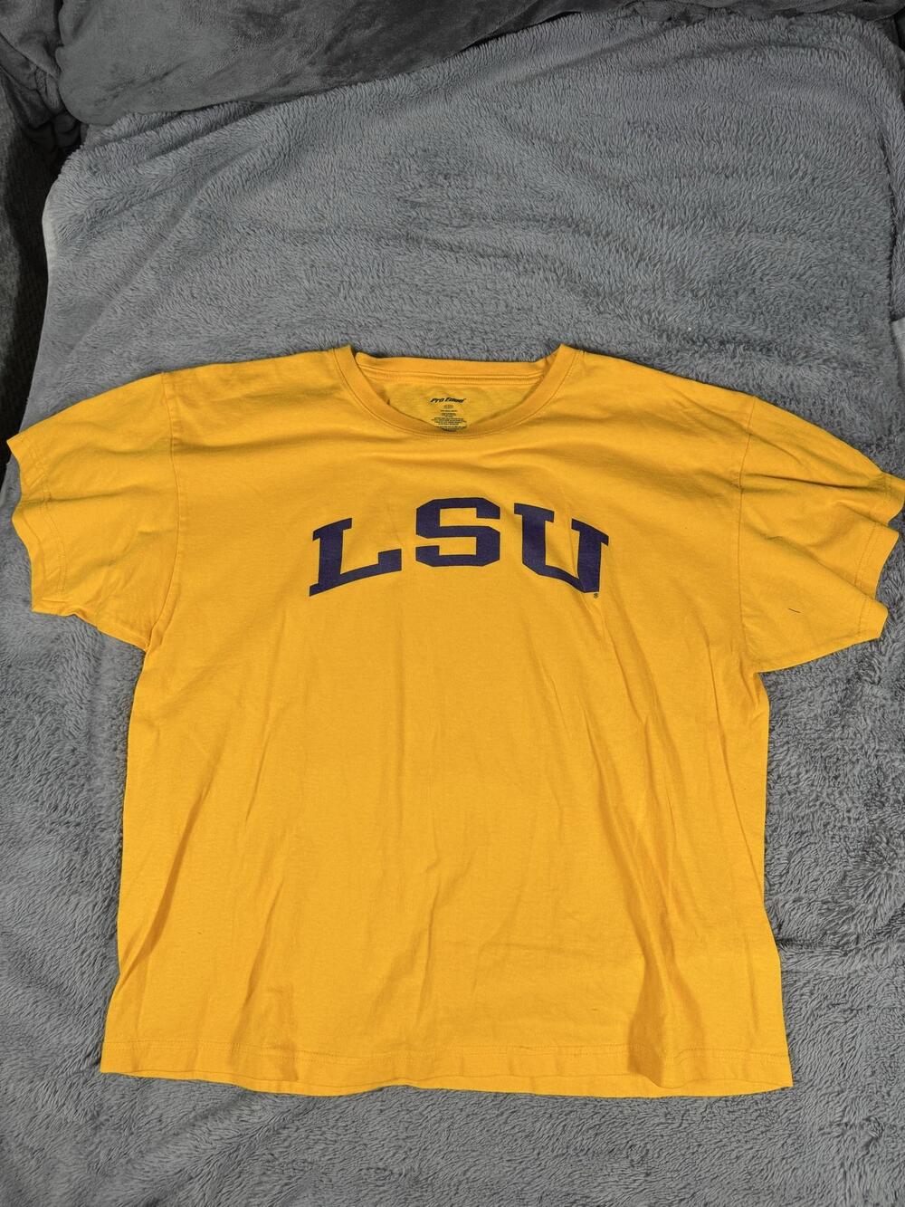 LSU Tigers Shirt Mens 2XL Gold NCAA Football College Comfort Colors Graphic Tee